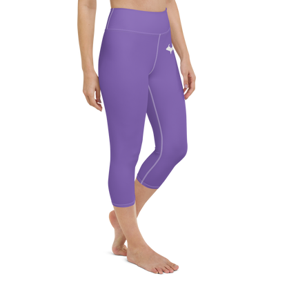 Michigan Upper Peninsula Yoga Capri Leggings (w/ UP Outline) | Lake Iris