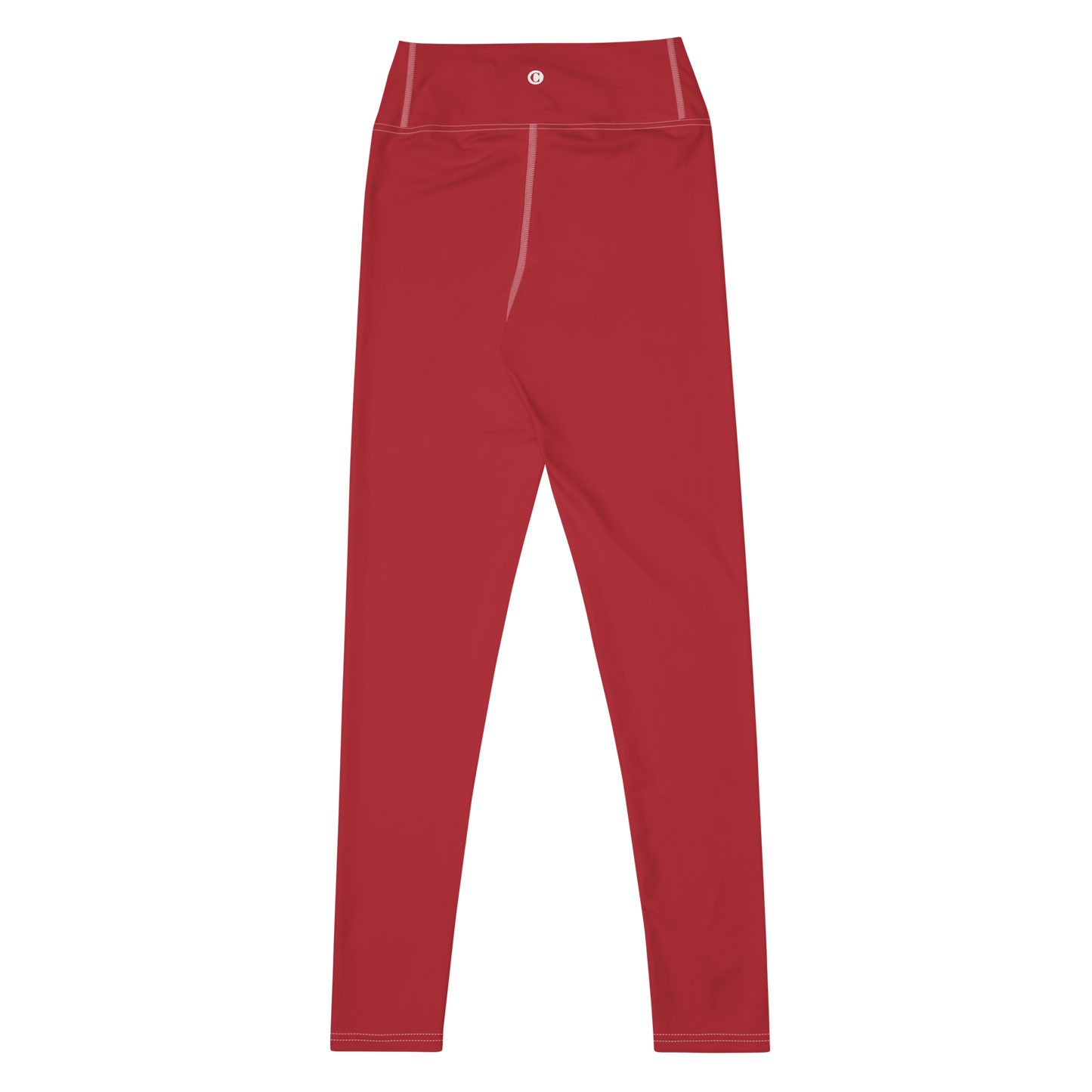 Michigan Upper Peninsula Yoga Leggings (w/ UP Outline) | Thimbleberry Red