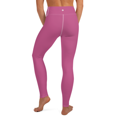 Michigan Upper Peninsula Yoga Leggings (w/ UP Outline) | Apple Blossom Pink