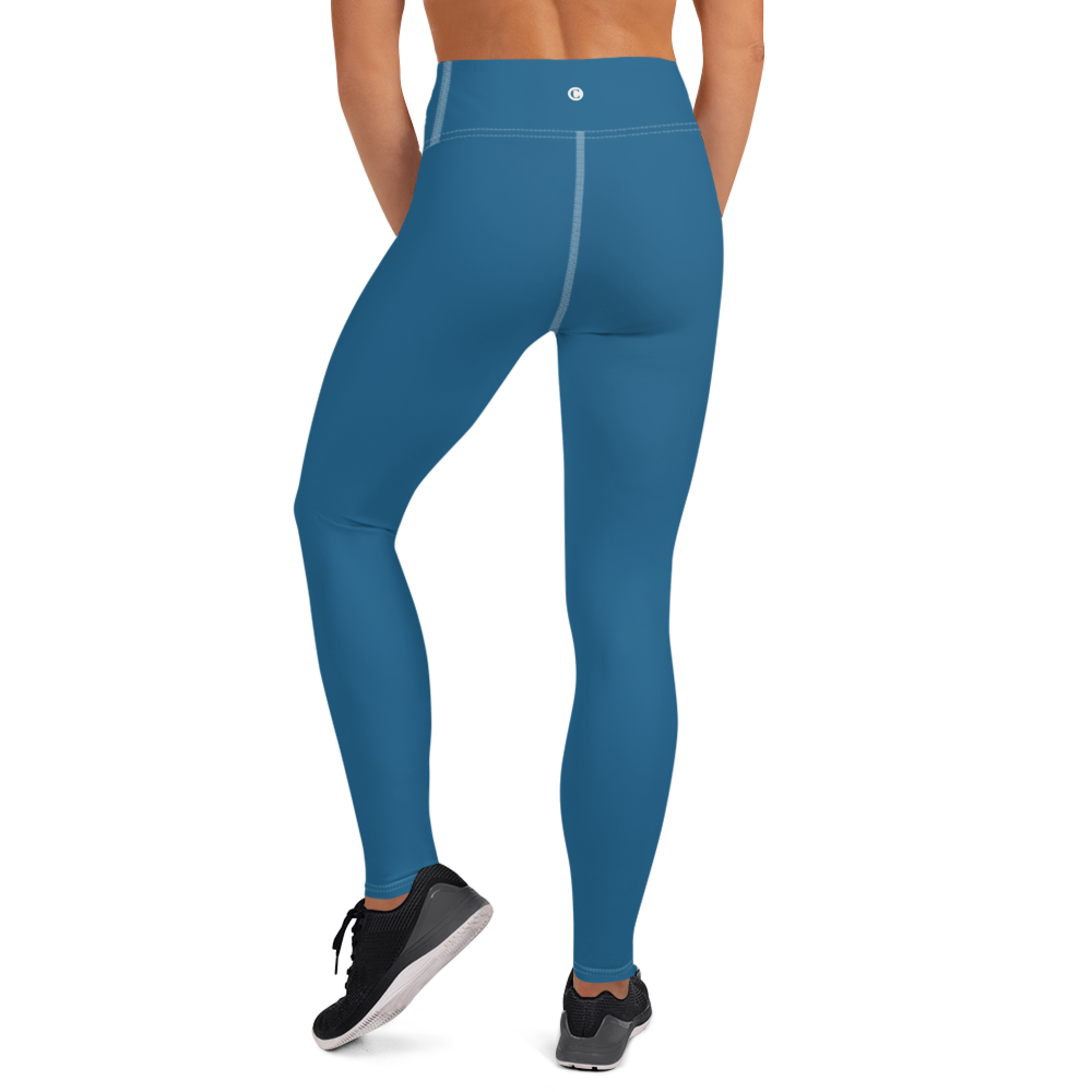 Michigan Upper Peninsula Yoga Leggings (w/ UP Outline) | Blueberry Color