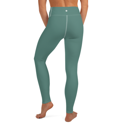 Michigan Upper Peninsula Yoga Leggings (w/ UP Outline) | Copper Green