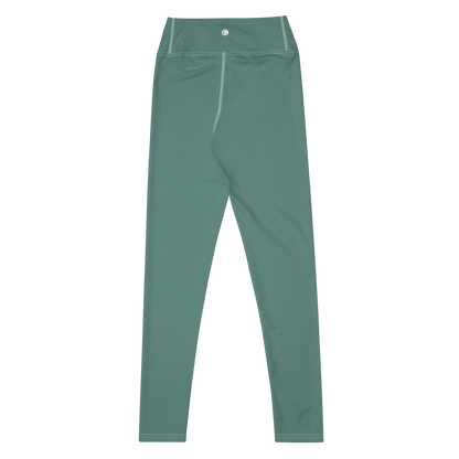 Michigan Upper Peninsula Yoga Leggings (w/ UP Outline) | Copper Green