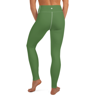 Michigan Upper Peninsula Yoga Leggings (w/ UP Outline) | Pine Green