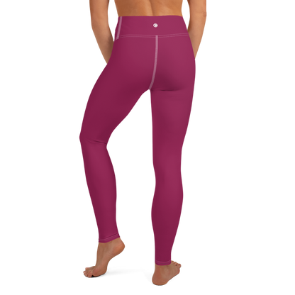 Michigan Upper Peninsula Yoga Leggings (w/ UP Outline) | Ruby Red