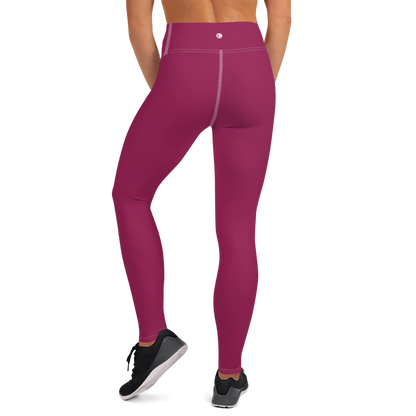 Michigan Upper Peninsula Yoga Leggings (w/ UP Outline) | Ruby Red