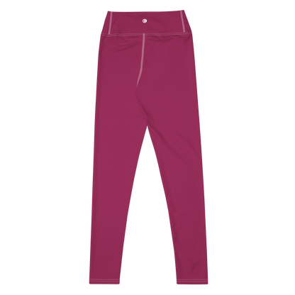 Michigan Upper Peninsula Yoga Leggings (w/ UP Outline) | Ruby Red