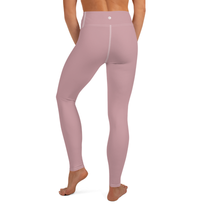 Michigan Upper Peninsula Yoga Leggings (w/ UP Outline) | Cherry Blossom Pink