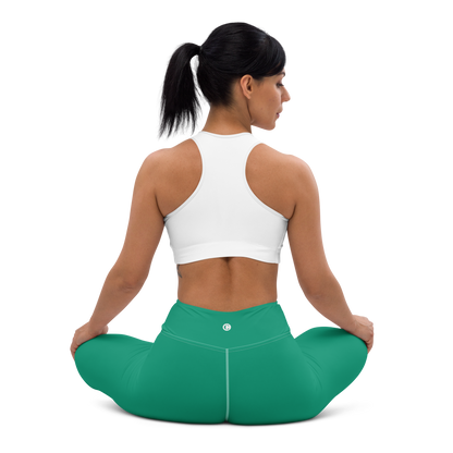 Michigan Upper Peninsula Yoga Leggings (w/ UP Outline) | Emerald Green