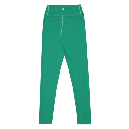 Michigan Upper Peninsula Yoga Leggings (w/ UP Outline) | Emerald Green