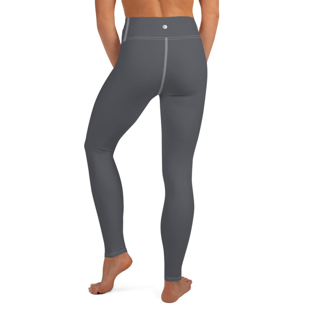 Michigan Upper Peninsula Yoga Leggings (w/ UP Outline) | Iron Ore Grey