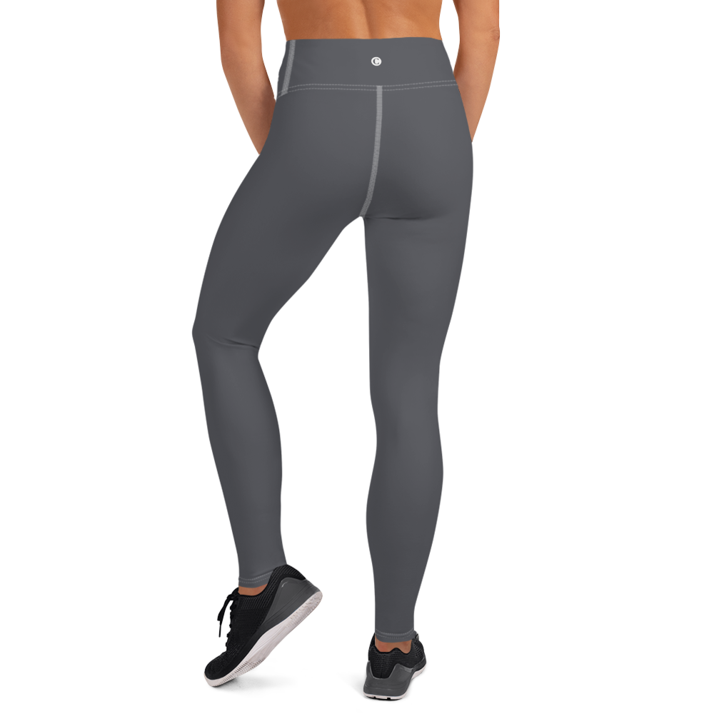 Michigan Upper Peninsula Yoga Leggings (w/ UP Outline) | Iron Ore Grey