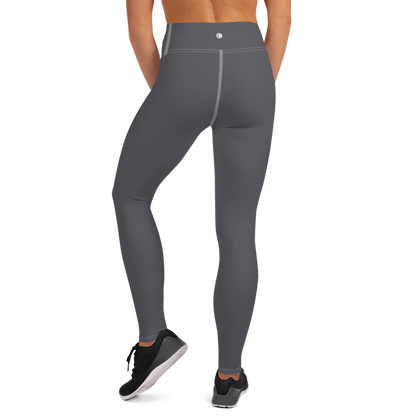 Michigan Upper Peninsula Yoga Leggings (w/ UP Outline) | Iron Ore Grey