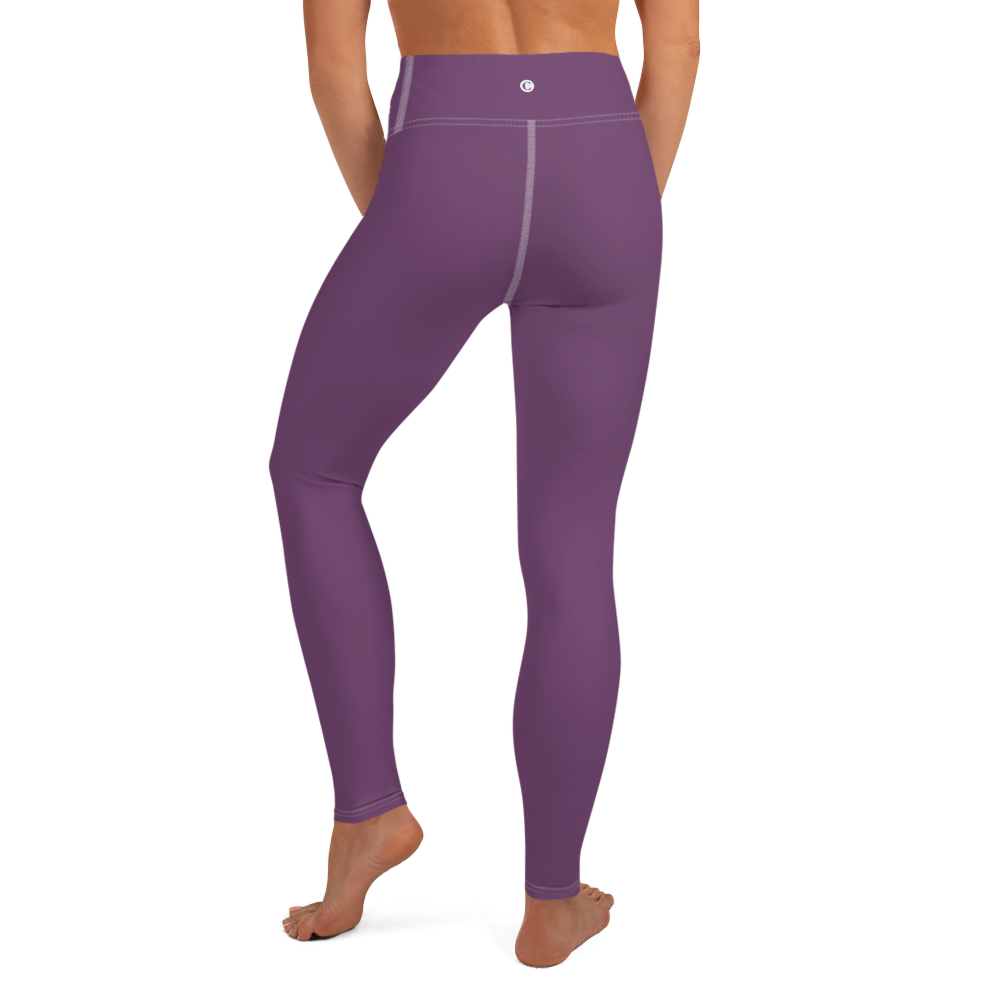 Michigan Upper Peninsula Yoga Leggings (w/ UP Outline) | Plum