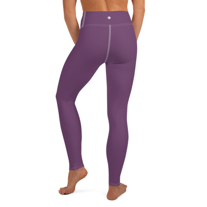 Michigan Upper Peninsula Yoga Leggings (w/ UP Outline) | Plum