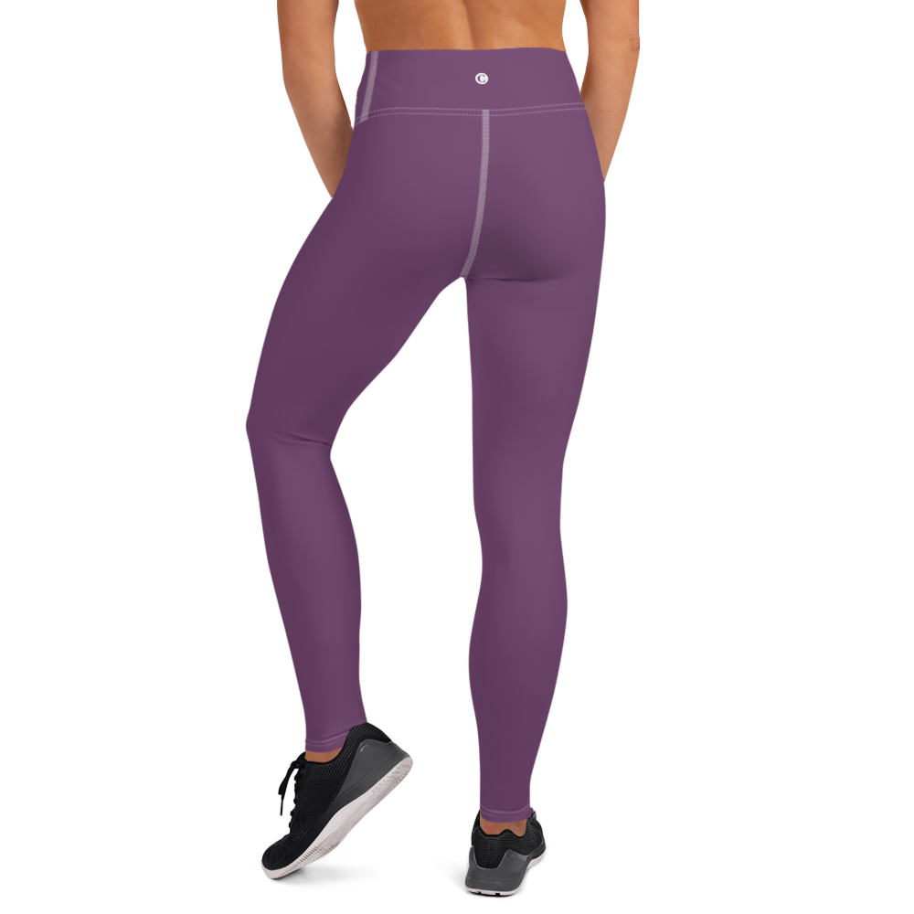 Michigan Upper Peninsula Yoga Leggings (w/ UP Outline) | Plum