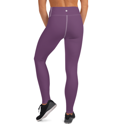 Michigan Upper Peninsula Yoga Leggings (w/ UP Outline) | Plum