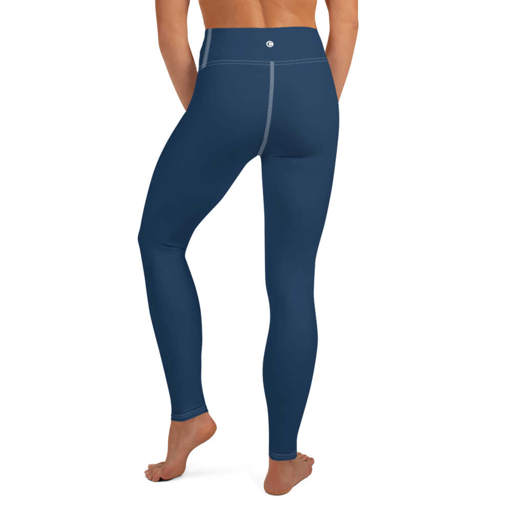 Michigan Upper Peninsula Yoga Leggings (w/ UP Outline) | Navy