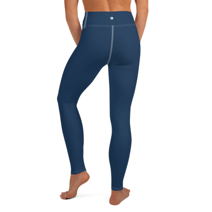 Michigan Upper Peninsula Yoga Leggings (w/ UP Outline) | Navy