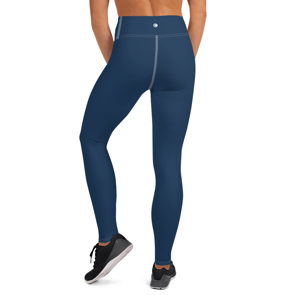 Michigan Upper Peninsula Yoga Leggings (w/ UP Outline) | Navy