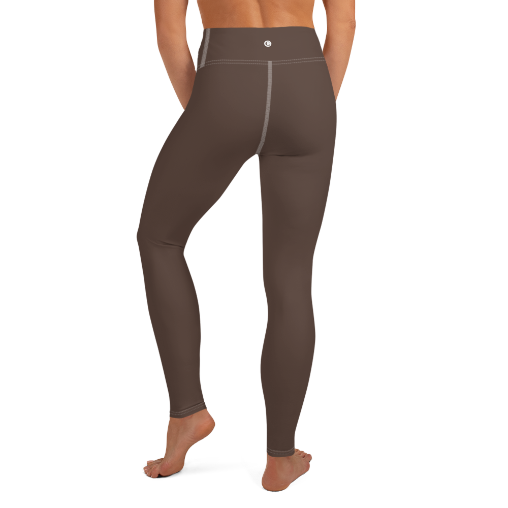 Michigan Upper Peninsula Yoga Leggings (w/ UP Outline) | Hickory Color