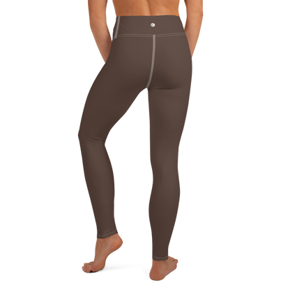 Michigan Upper Peninsula Yoga Leggings (w/ UP Outline) | Hickory Color