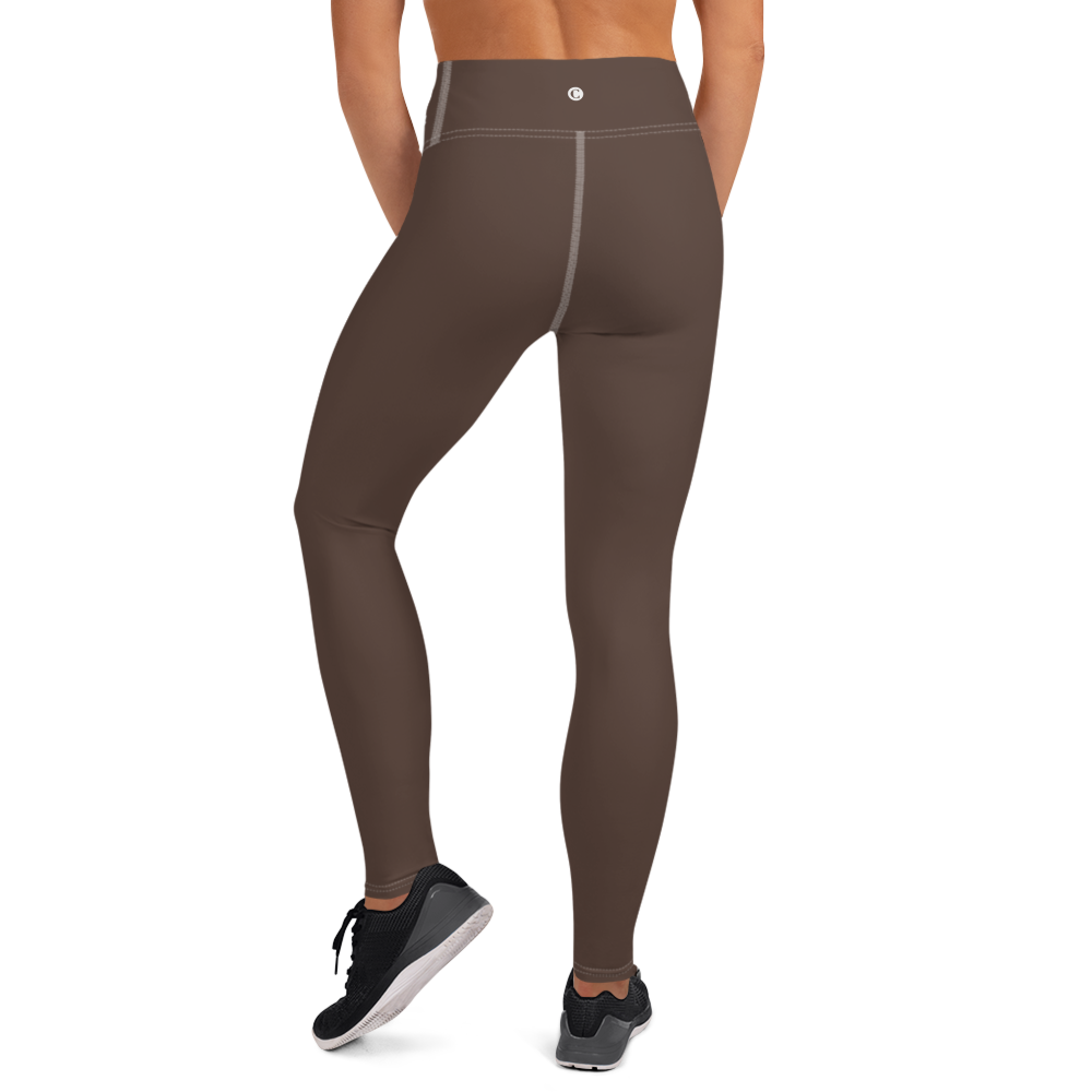 Michigan Upper Peninsula Yoga Leggings (w/ UP Outline) | Hickory Color