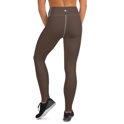 Michigan Upper Peninsula Yoga Leggings (w/ UP Outline) | Hickory Color