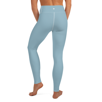 Michigan Upper Peninsula Yoga Leggings (w/ UP Outline) | Opal Blue