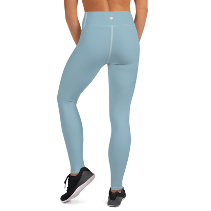 Michigan Upper Peninsula Yoga Leggings (w/ UP Outline) | Opal Blue