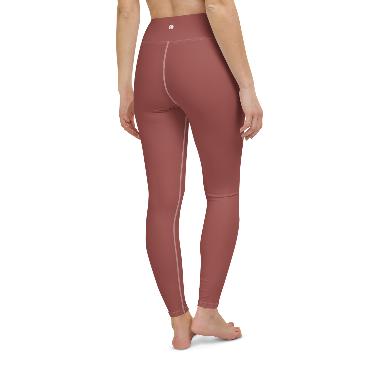 Michigan Upper Peninsula Yoga Leggings (w/ UP Outline) | Ore Dock Red