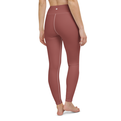 Michigan Upper Peninsula Yoga Leggings (w/ UP Outline) | Ore Dock Red