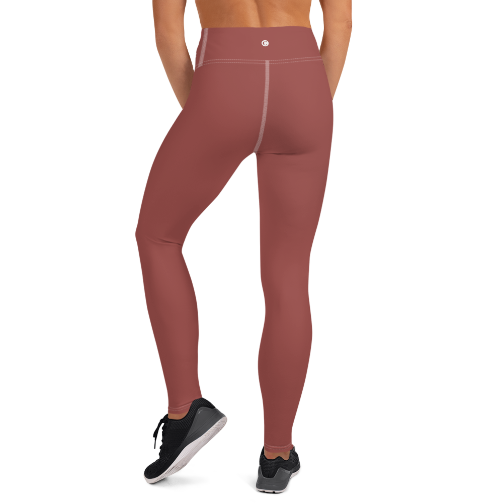 Michigan Upper Peninsula Yoga Leggings (w/ UP Outline) | Ore Dock Red