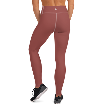 Michigan Upper Peninsula Yoga Leggings (w/ UP Outline) | Ore Dock Red