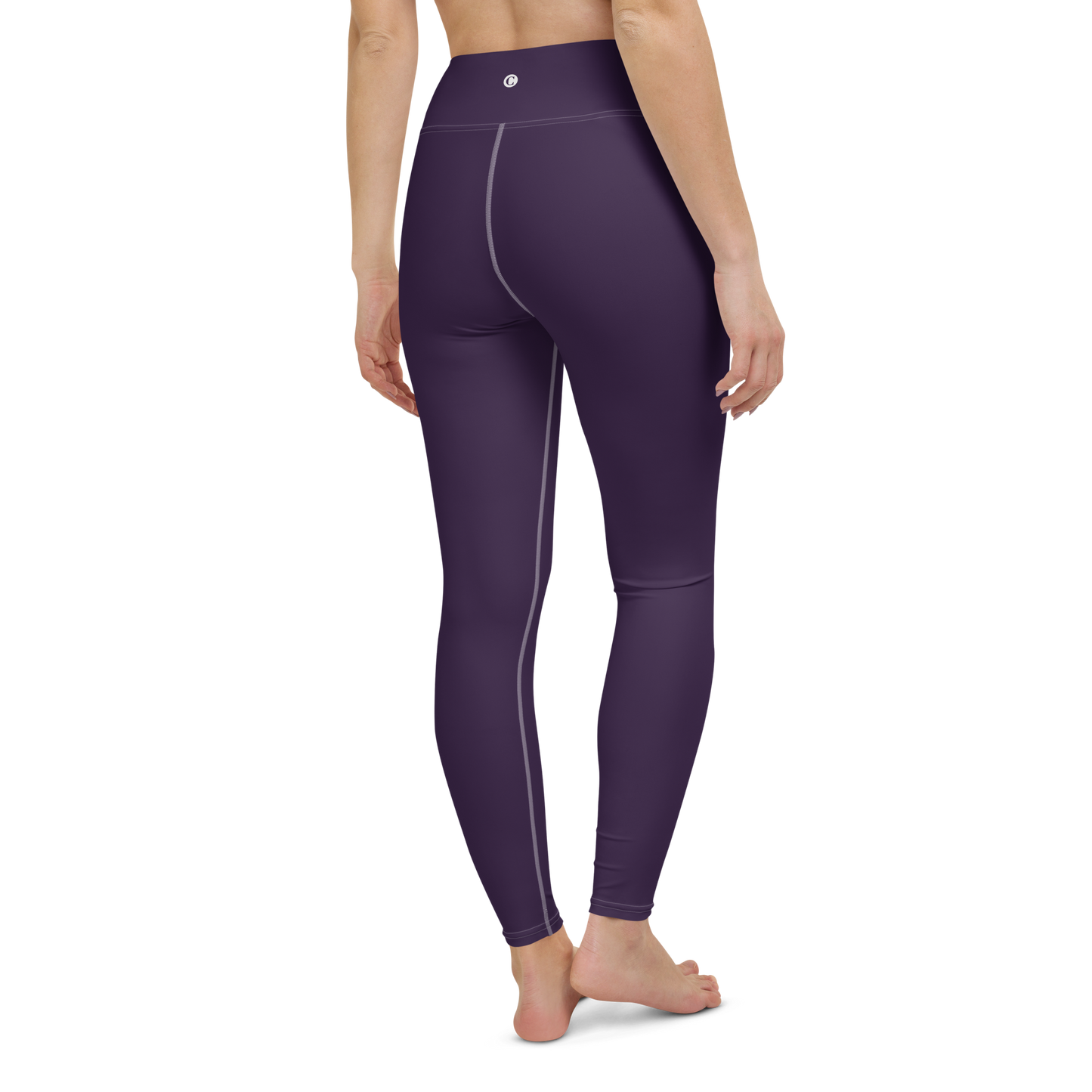 Michigan Upper Peninsula Yoga Leggings (w/ UP Outline) | Blackcurrant