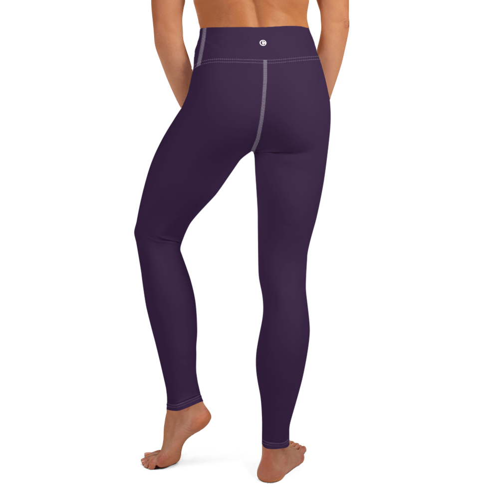 Michigan Upper Peninsula Yoga Leggings (w/ UP Outline) | Blackcurrant