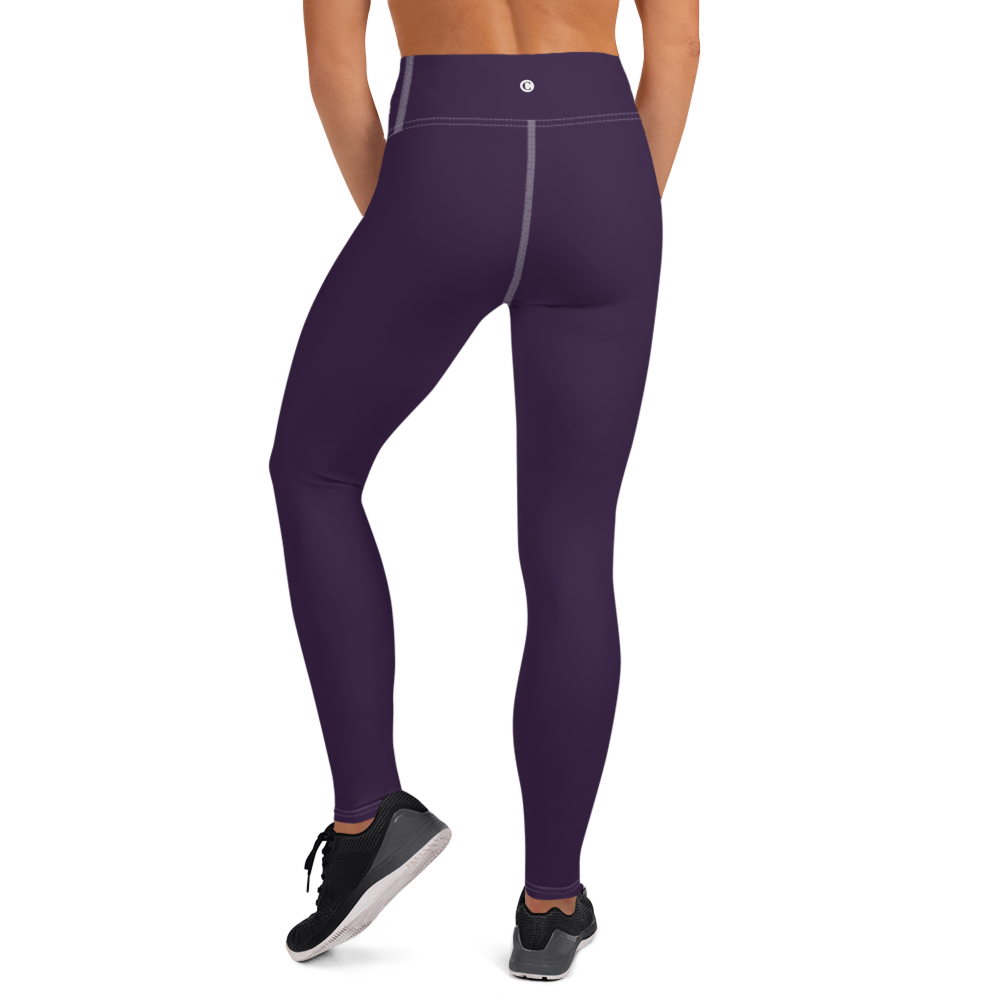 Michigan Upper Peninsula Yoga Leggings (w/ UP Outline) | Blackcurrant