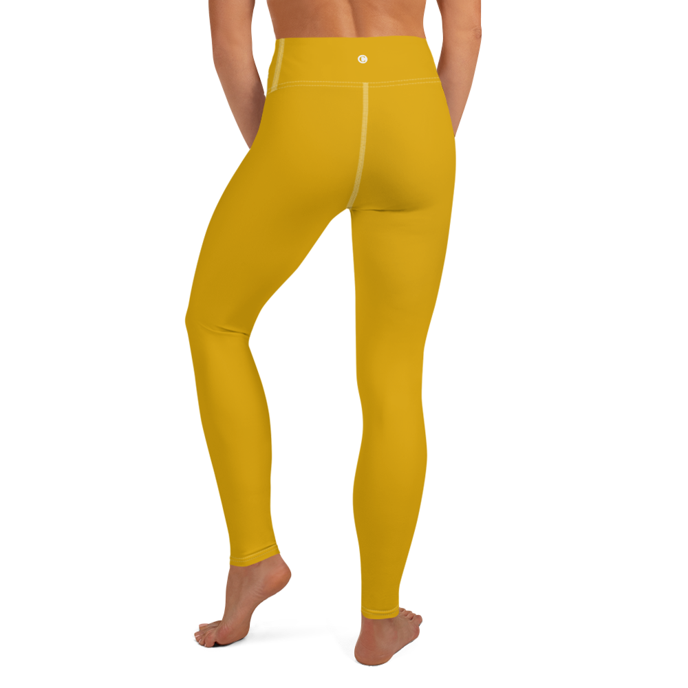 Michigan Upper Peninsula Yoga Leggings (w/ UP Outline) | Gold