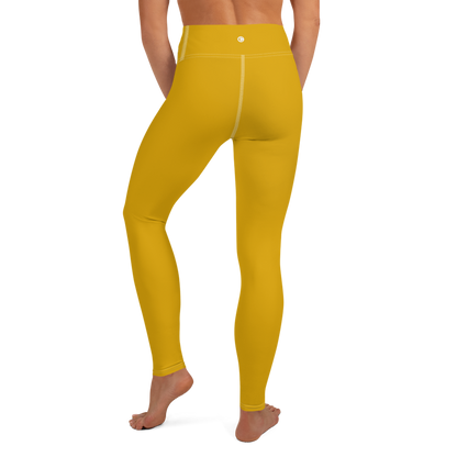 Michigan Upper Peninsula Yoga Leggings (w/ UP Outline) | Gold