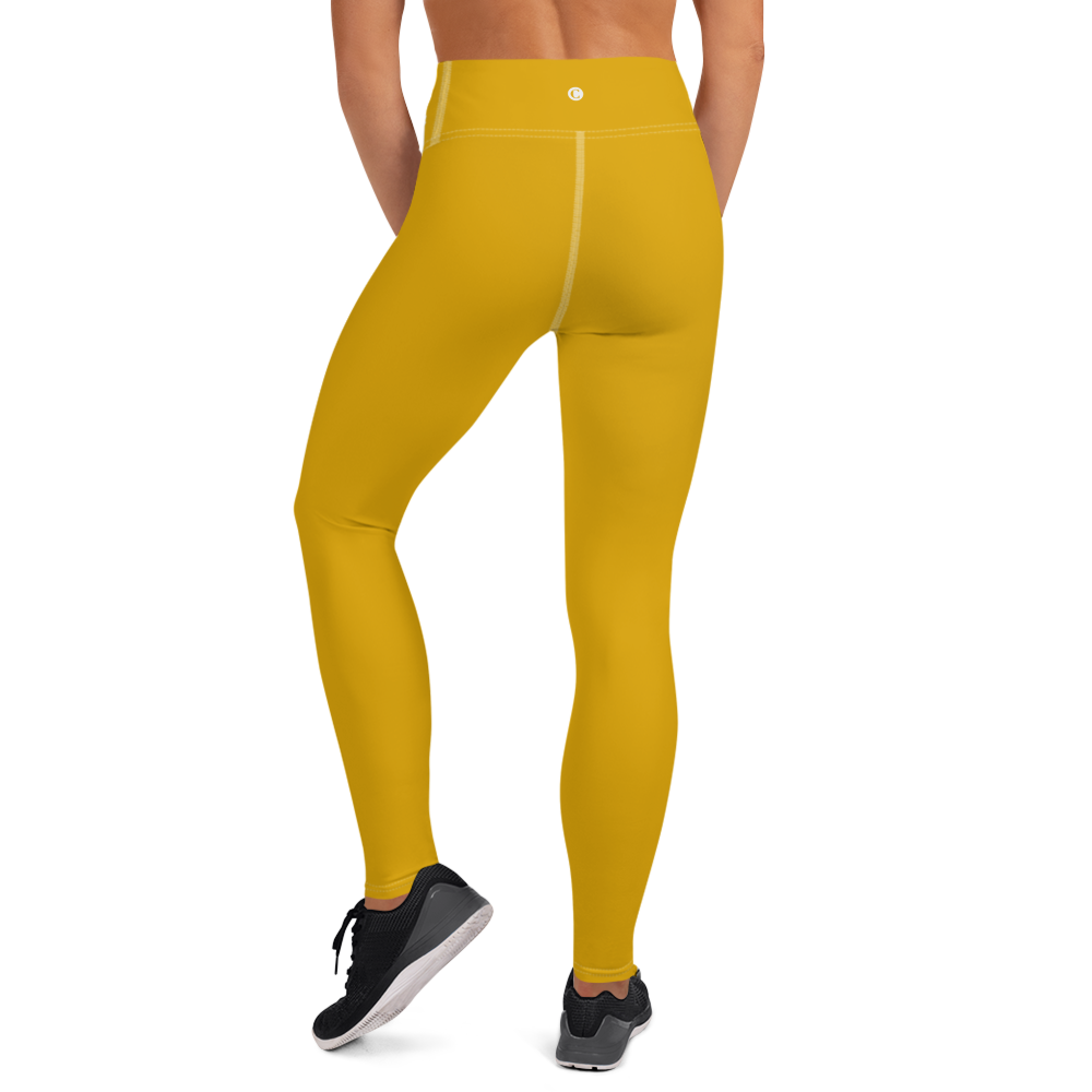 Michigan Upper Peninsula Yoga Leggings (w/ UP Outline) | Gold