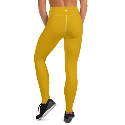 Michigan Upper Peninsula Yoga Leggings (w/ UP Outline) | Gold