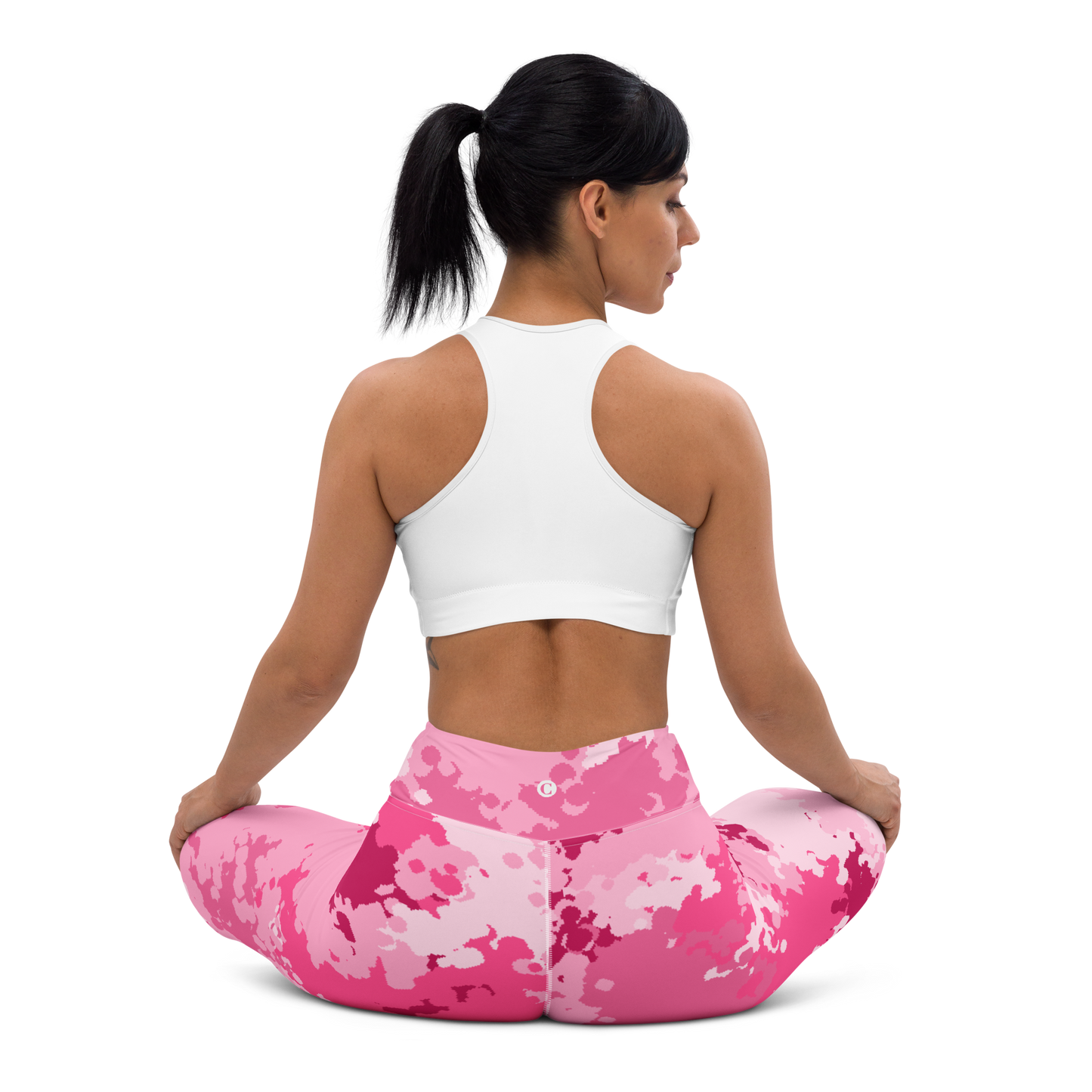 Michigan Upper Peninsula Yoga Leggings (w/ UP Outline) | Pink Camo