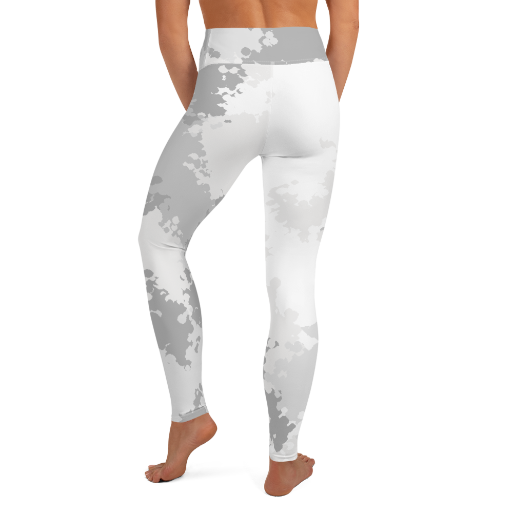 Michigan Upper Peninsula Yoga Leggings (w/ UP Outline) | Snow Camo