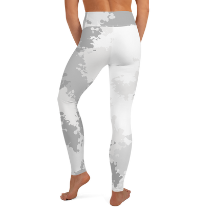 Michigan Upper Peninsula Yoga Leggings (w/ UP Outline) | Snow Camo