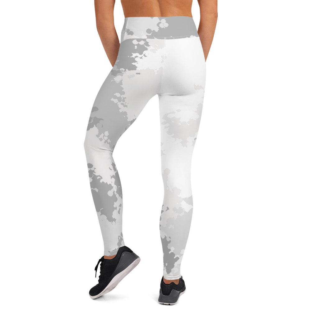 Michigan Upper Peninsula Yoga Leggings (w/ UP Outline) | Snow Camo