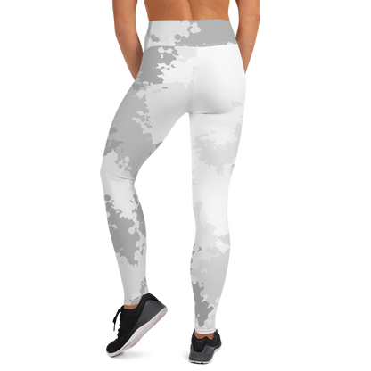 Michigan Upper Peninsula Yoga Leggings (w/ UP Outline) | Snow Camo