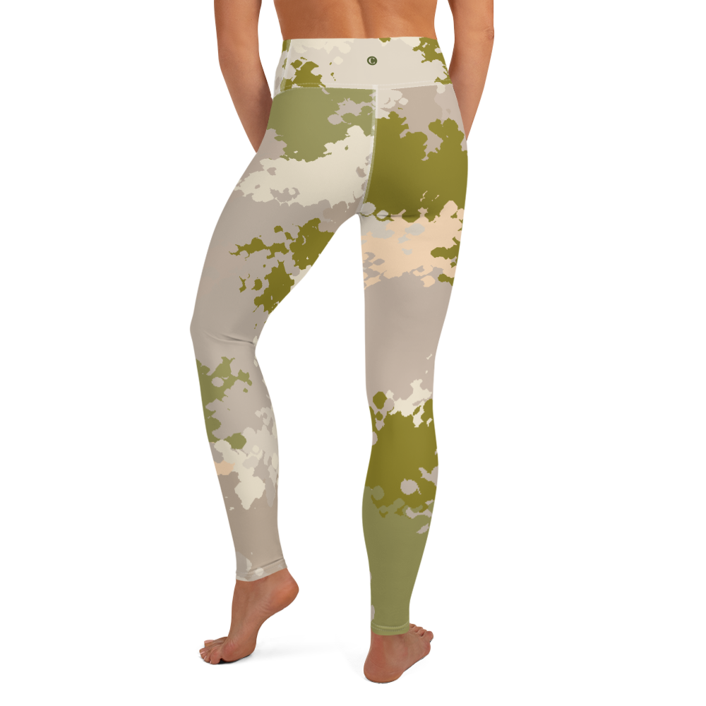 Michigan Upper Peninsula Yoga Leggings (w/ UP Outline) | Rosy Mound Camo