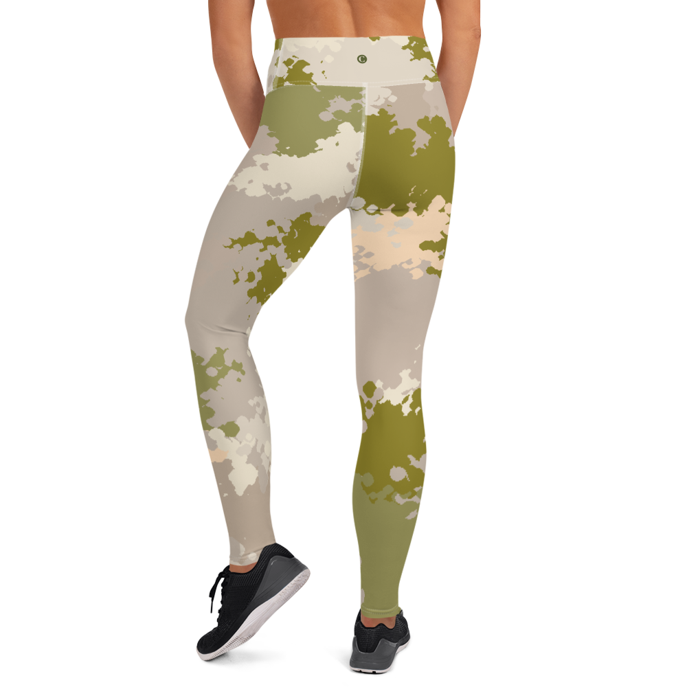 Michigan Upper Peninsula Yoga Leggings (w/ UP Outline) | Rosy Mound Camo