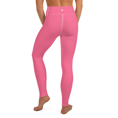 Michigan Upper Peninsula Yoga Leggings (w/ UP Outline) | Rhodochrosite Pink