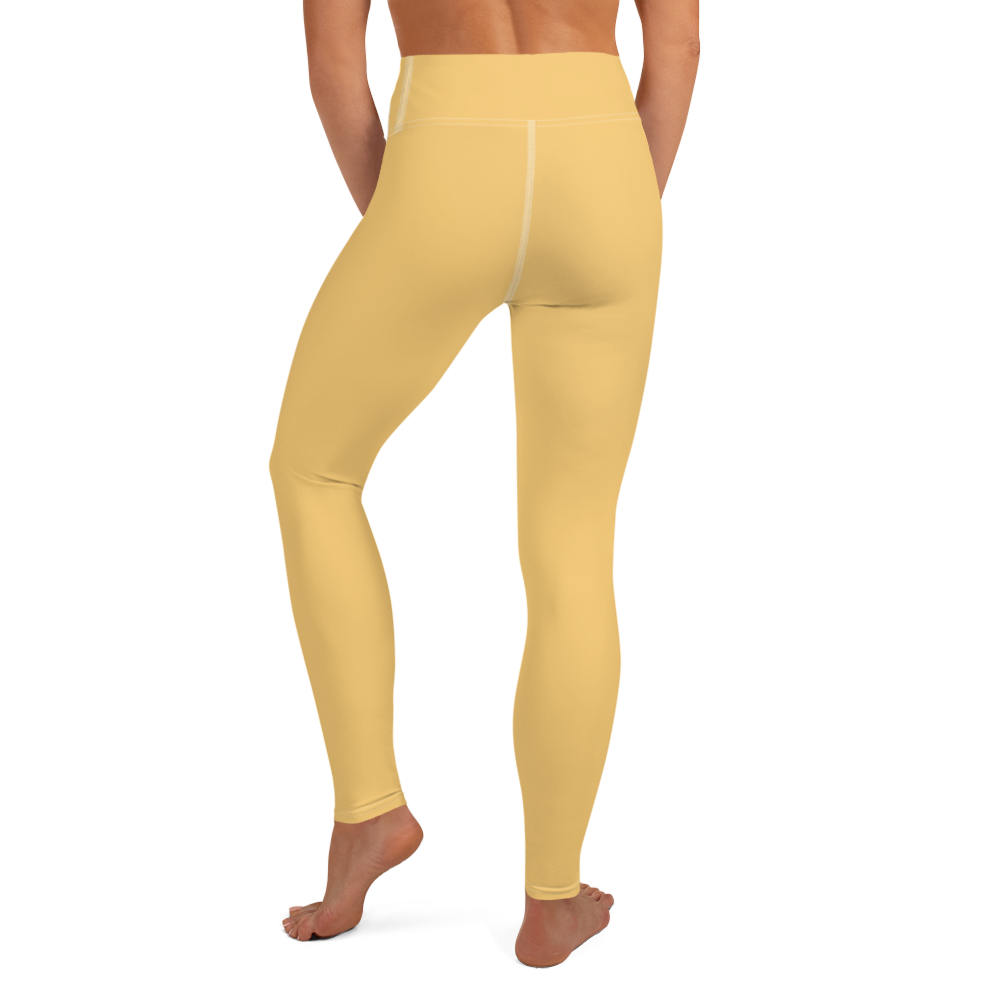 Michigan Upper Peninsula Yoga Leggings (w/ UP Outline) | Citrine