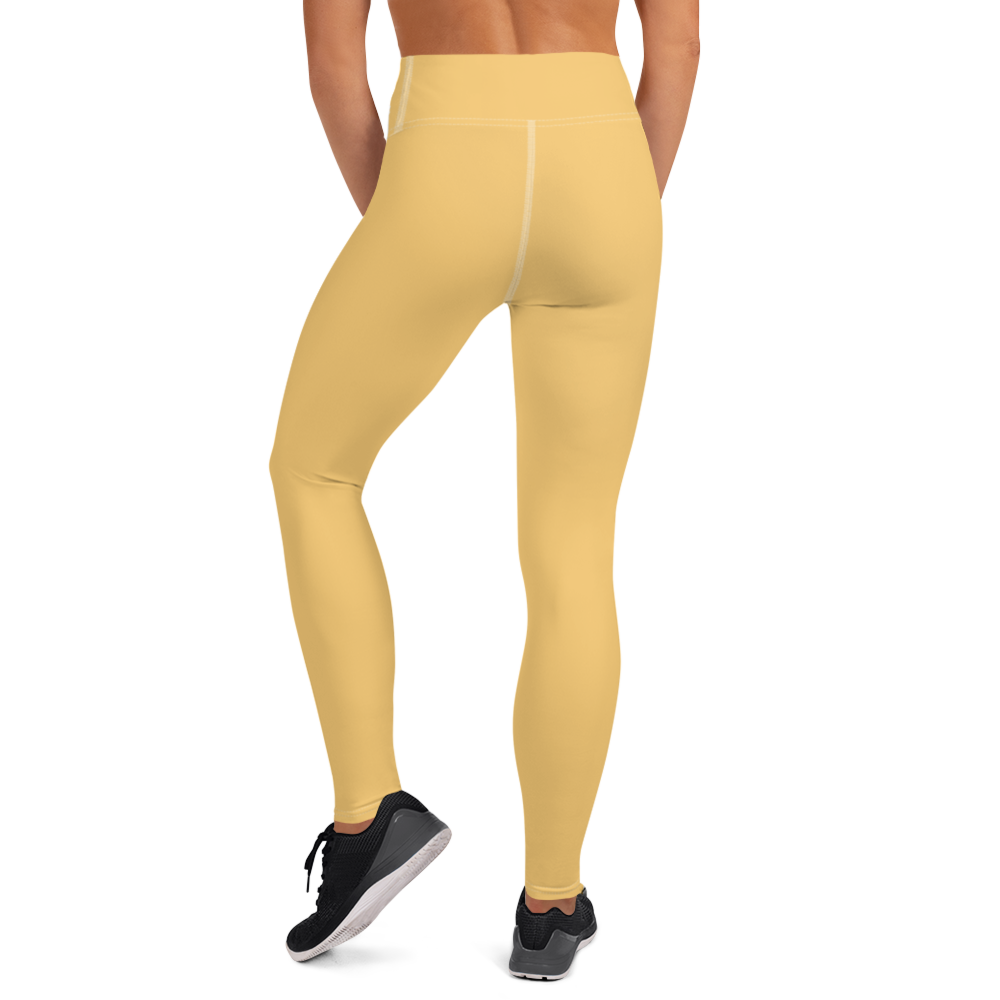 Michigan Upper Peninsula Yoga Leggings (w/ UP Outline) | Citrine